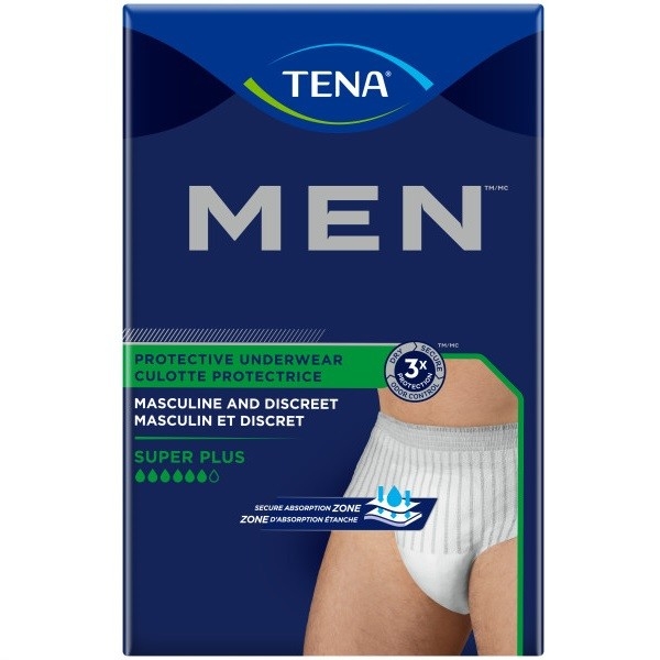 Sous-vêtement de protection Tena® Men Absorption super plus (P/M) 64 unités/caisse