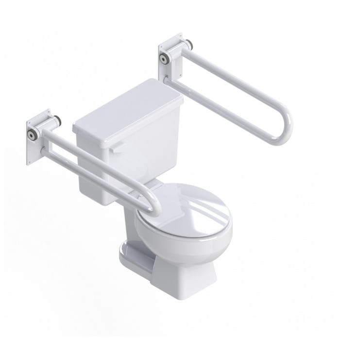 Barre d'appui relevable PT Rail - 28 pouces Blanc Gauche