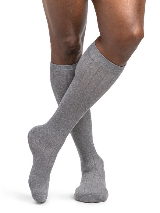 Bas compression - LIN - Homme - Gris pâle - Pointure 6 1/2 à 8 1/2