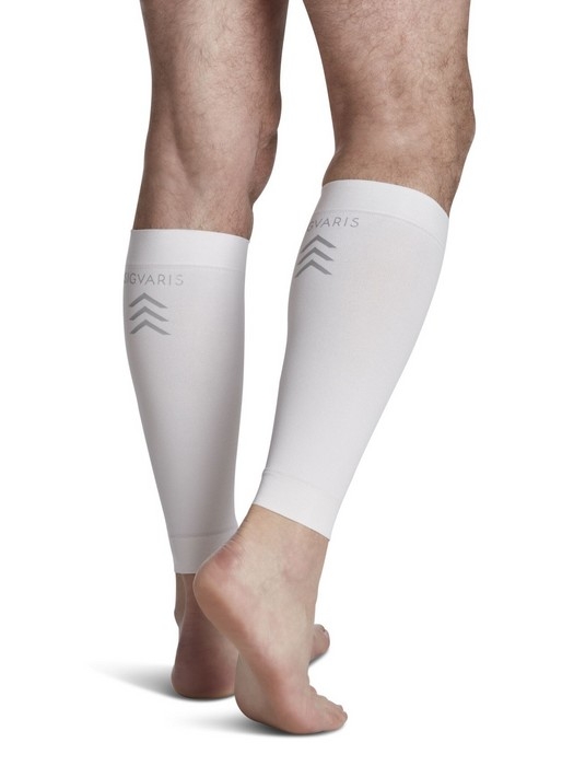 Bas compression - 20-30 mmHg - Manchons de performance - Blanc - Grand