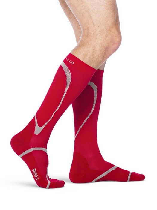 Bas compression - 20-30 mmHg - High Tech - Rouge - Medium Medium